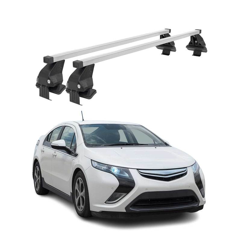 Barres de toit transversales pour Opel Ampera 2012-2016 Acier Gris