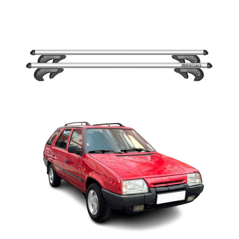 Barres de toit transversales pour Skoda Forman 1990-1995 90kg Alu Gris 2tlg