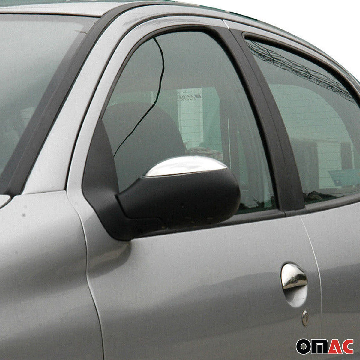 Coques de Rétroviseurs pour Citroen C3 2002-2009 en Acier Inoxy Chromé Argent