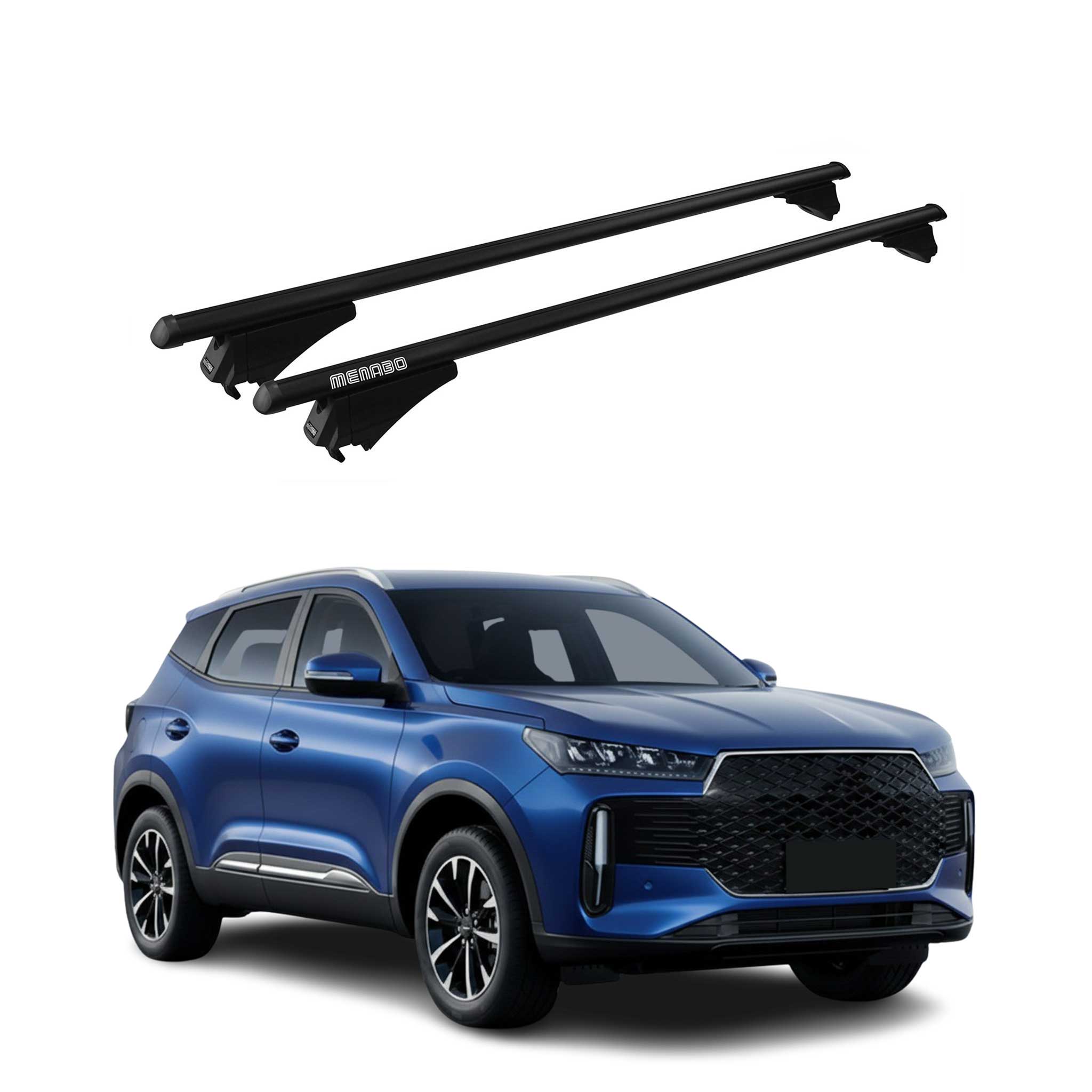 OMAC Barres de toit transversales en aluminium pour EBRO S400 2025-2026 Noir 2x