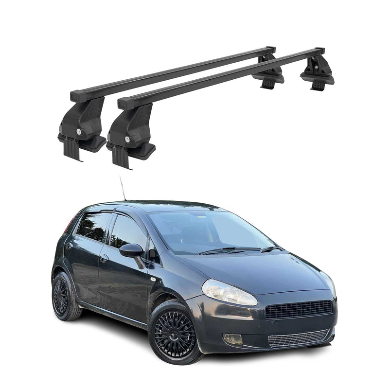 Barres Transversales Menabo pour Fiat Grande Punto 2005-2012 5-portes Noir