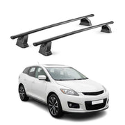Barres de toit transversales acier pour Mazda CX-7 2006-2012 TÜV 75 kg Noir 2Pcs