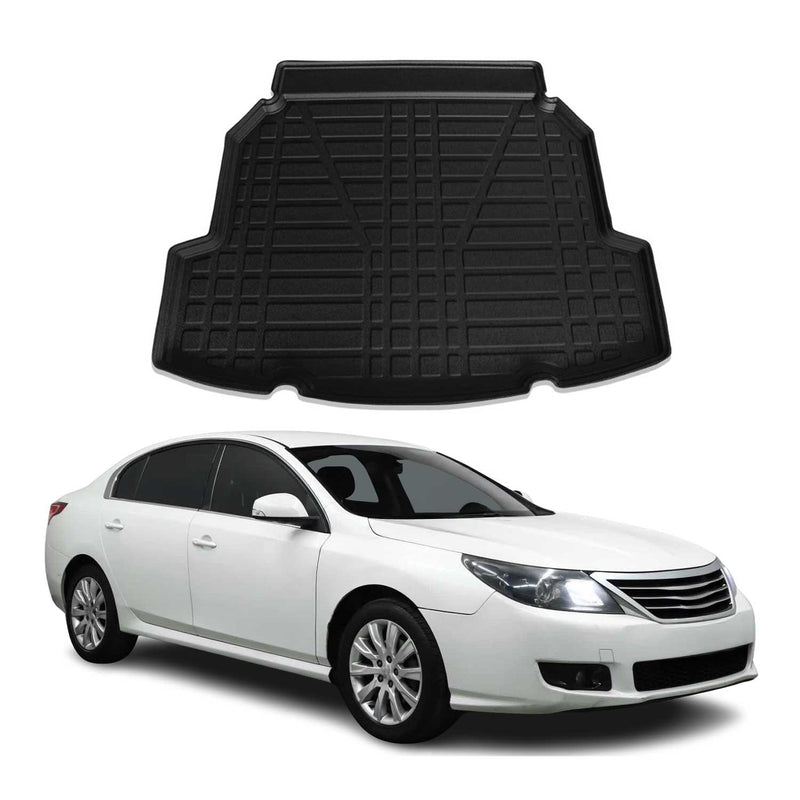 Tapis de Coffre pour Renault Latitude 2010-2021 Berline en TPE Noir