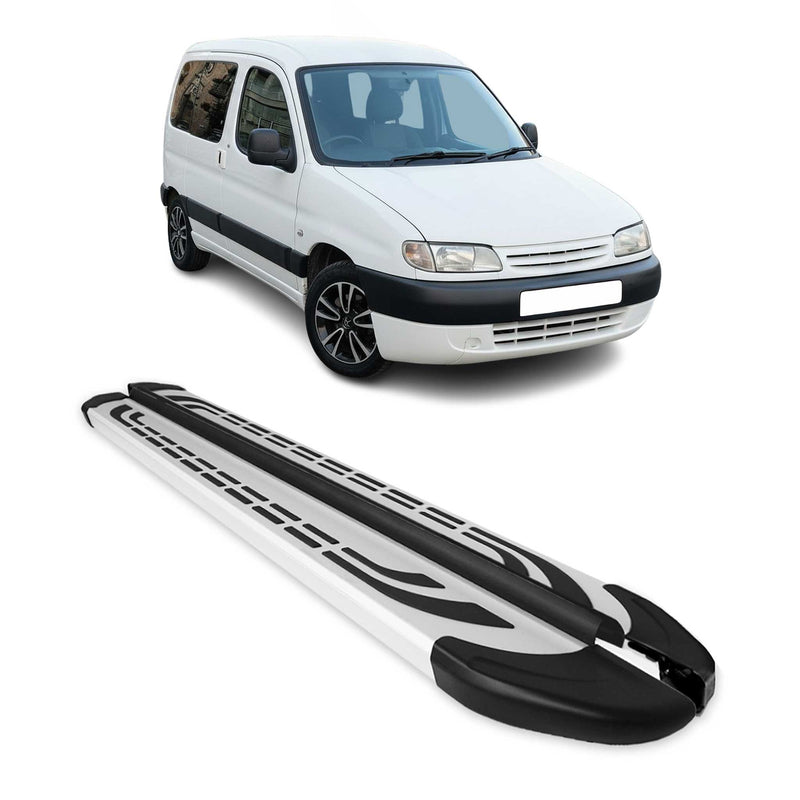 Marchepieds Latéraux pour Citroen Berlingo 1996-2008 L1 Aluminium Gris 2Pcs