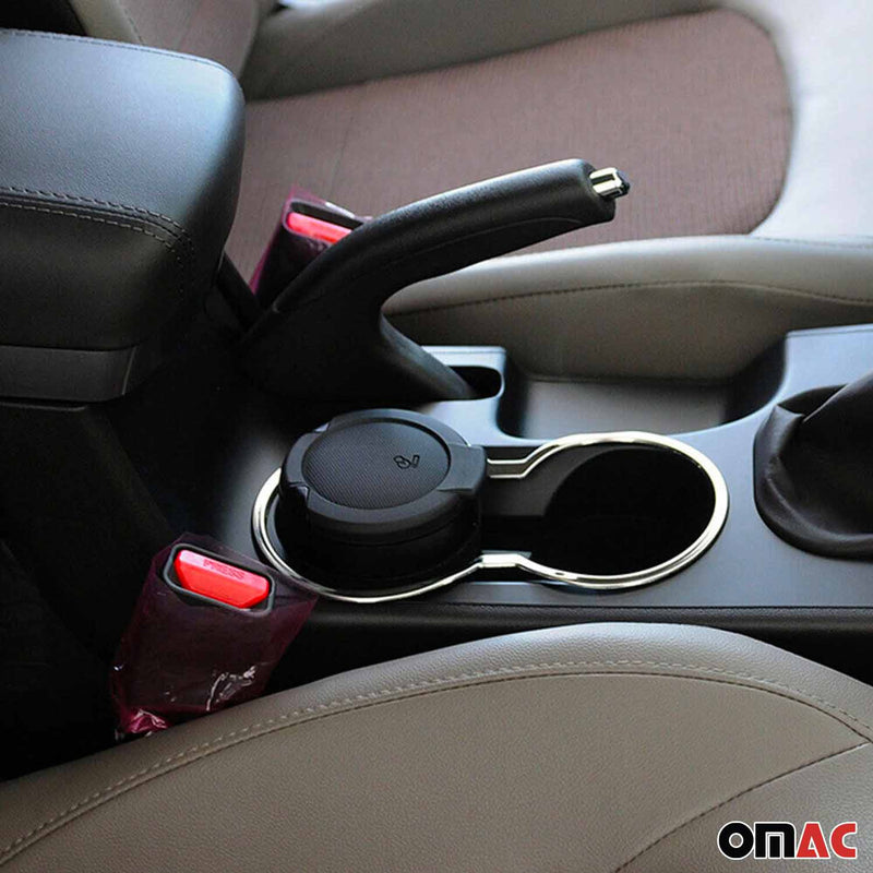 Cadre Porte-boissons pour Hyundai ix35 2010-2015 Acier Inox Chromé