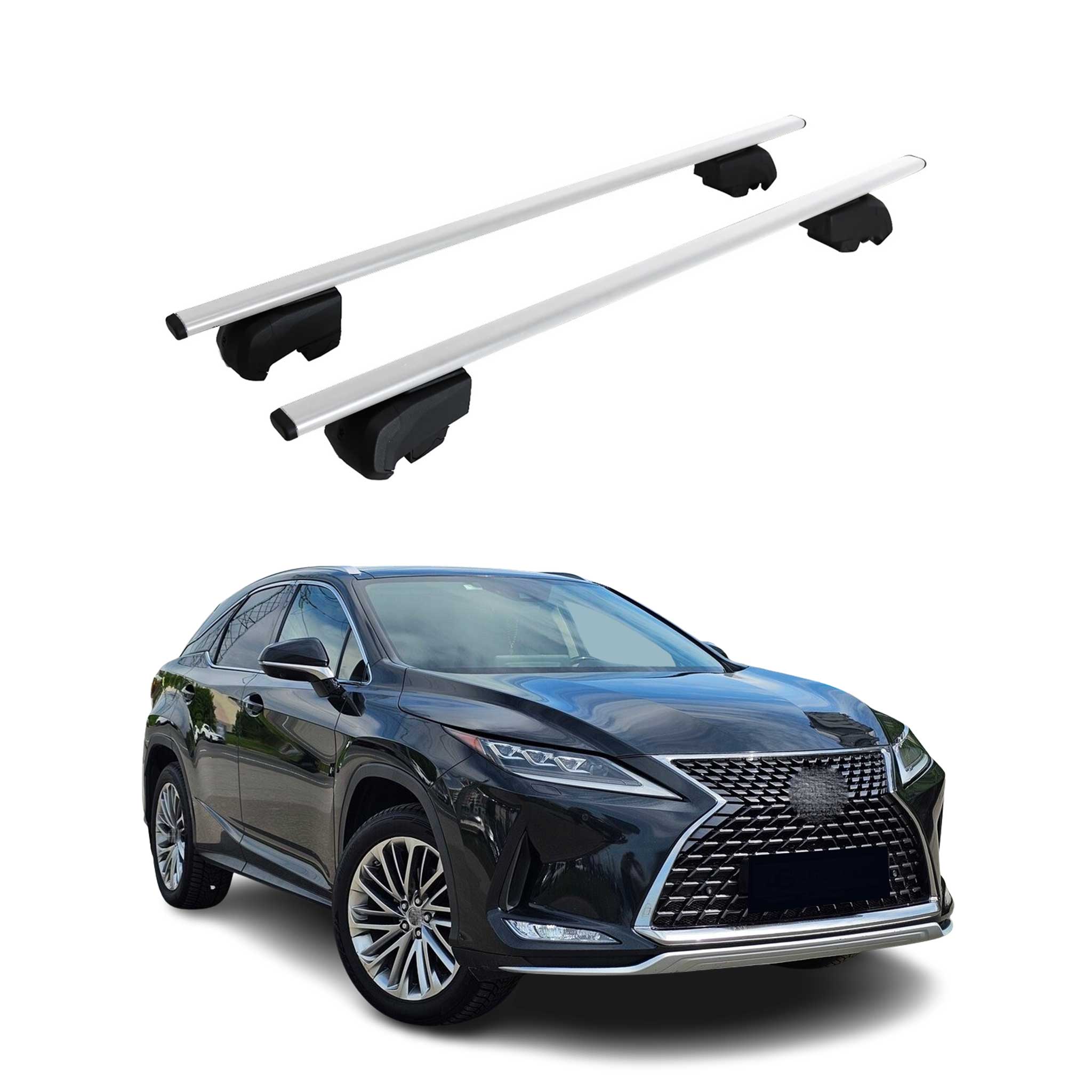 Barres de toit Transversales pour Lexus RX IV 2016-2022 ABE Gris
