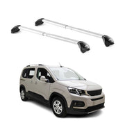Barres de toit pour Peugeot Partner II III Rifter 2008-2026 3-5P Gris 2x ABE