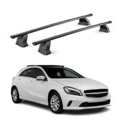 Barres de toit transversales acier pour Mercedes Classe A W176 2012-2018 Noir 2x