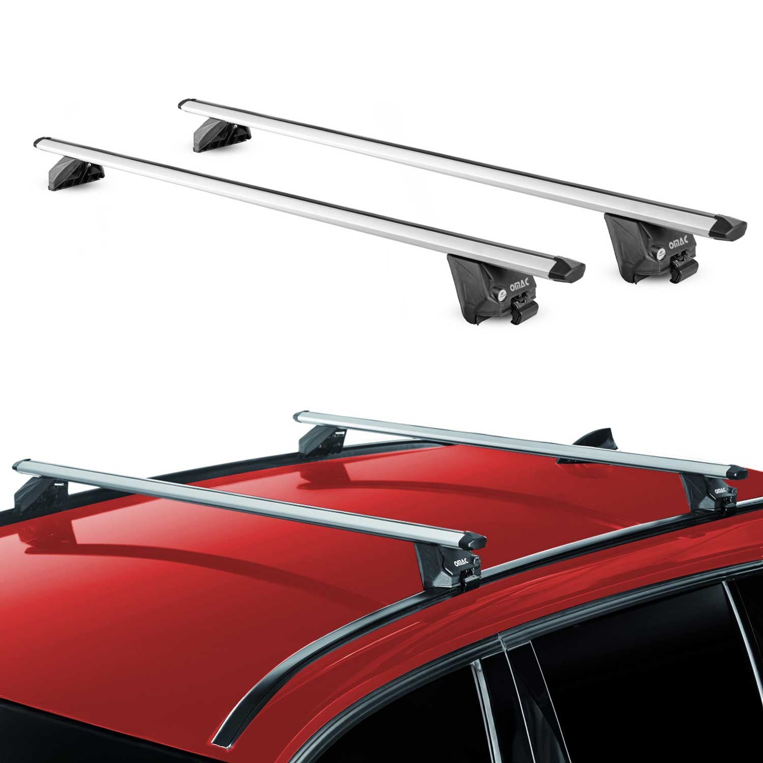 Barres de toit transversales pour Renault Scenic V E-Tech 2024-2026 Alu Gris ABE