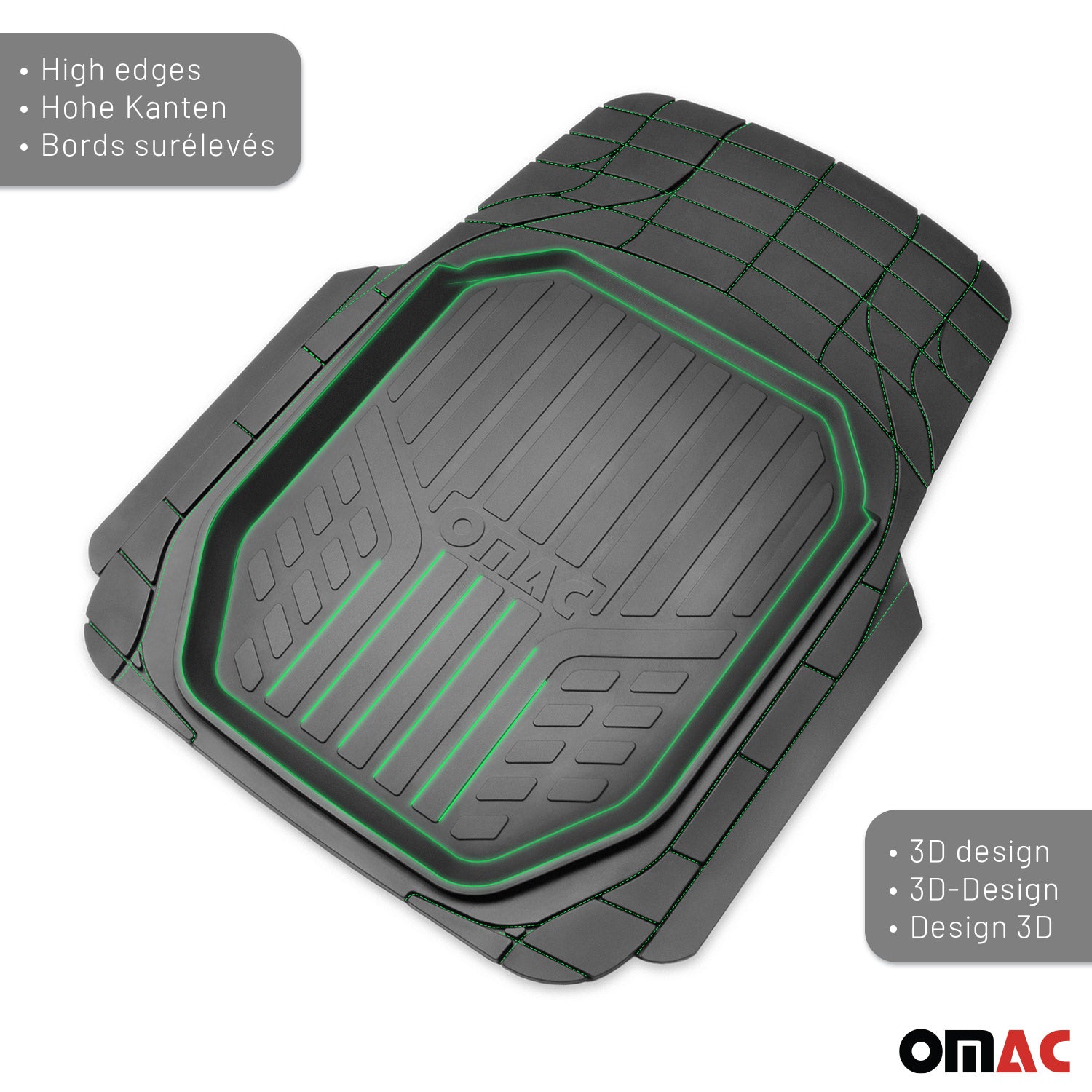 Tapis de sol pour Alfa Romeo Stelvio antidérapants et toutes saisons 4 Pcs