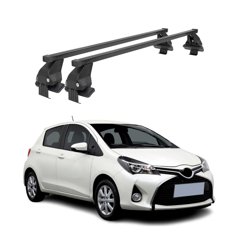 Barres Transversales Menabo pour Toyota Yaris 2011-2020 Noir
