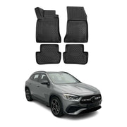 OMAC Tapis de sol pour Mercedes GLA X156 2014-2020 sur mesure en caoutchouc Noir