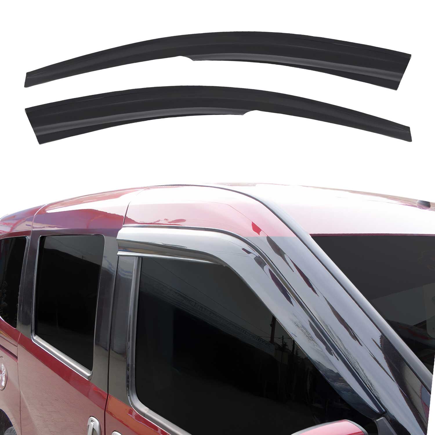 Déflecteurs de Vent pluie d'air pour Opel Combo C 2001-2011 en Acrylique Noir