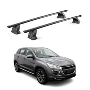 Barres de toit transversales acier pour Peugeot 4008 2012-2017 TÜV 75 kg Noir 2x