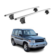 Barres de toit transversales Alu pour Mitsubishi Pajero Sport I 1998-2008 Gris