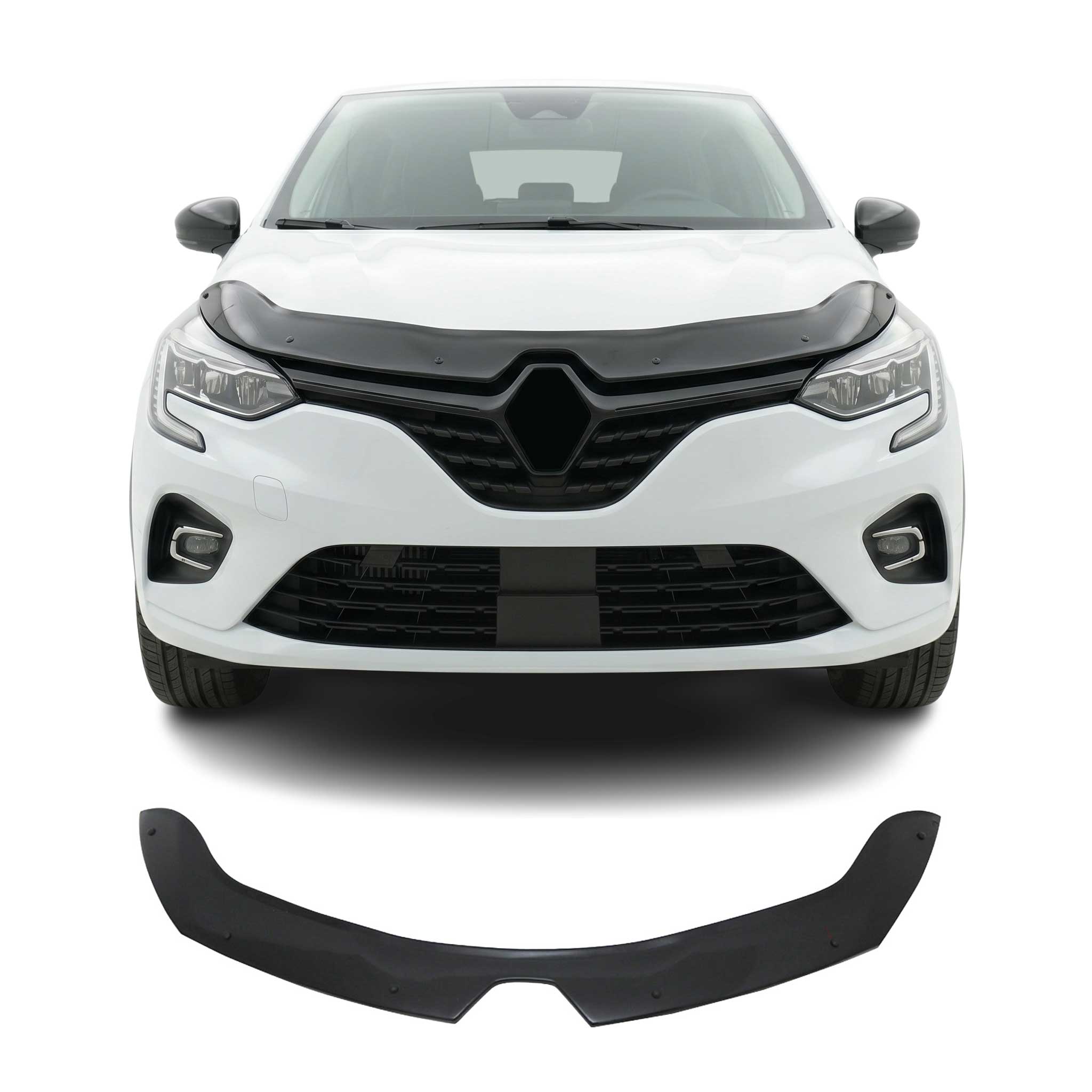 Déflecteur de Capot pour Renault Clio V 2019-2025 en Acrylique Noir