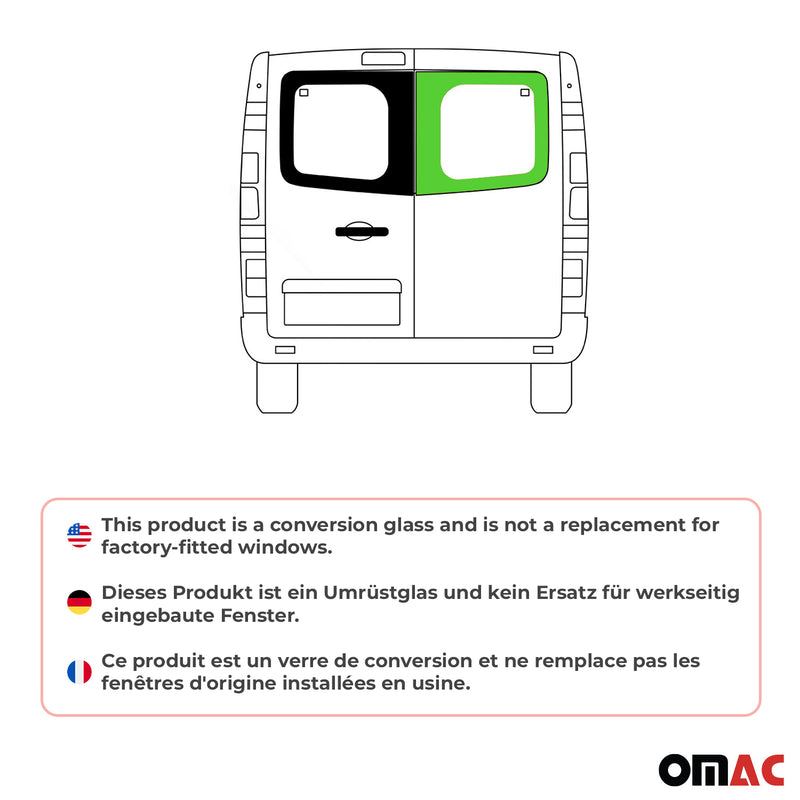 Vitre de Porte pour Nissan Primastar 2001-2014 L1/L2 Arriére Droit Verre fixe