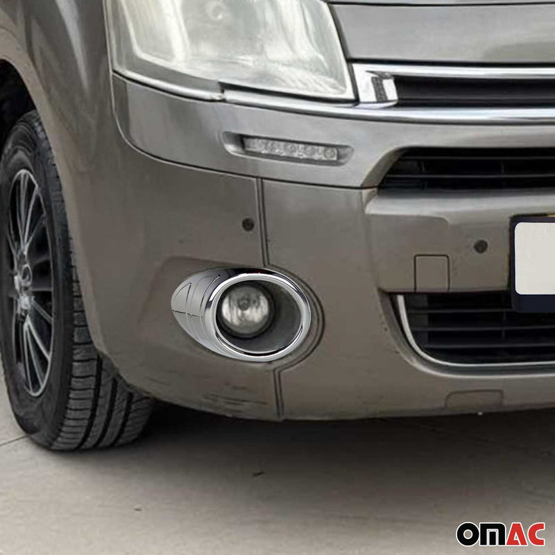Cadres de Phares Antibrouillard avant pour Peugeot Partner 2008-2012 ABS Chromé
