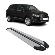Marchepieds latéraux pédale pour VW Tiguan mk1 2007-2016 Alu Gris 2x