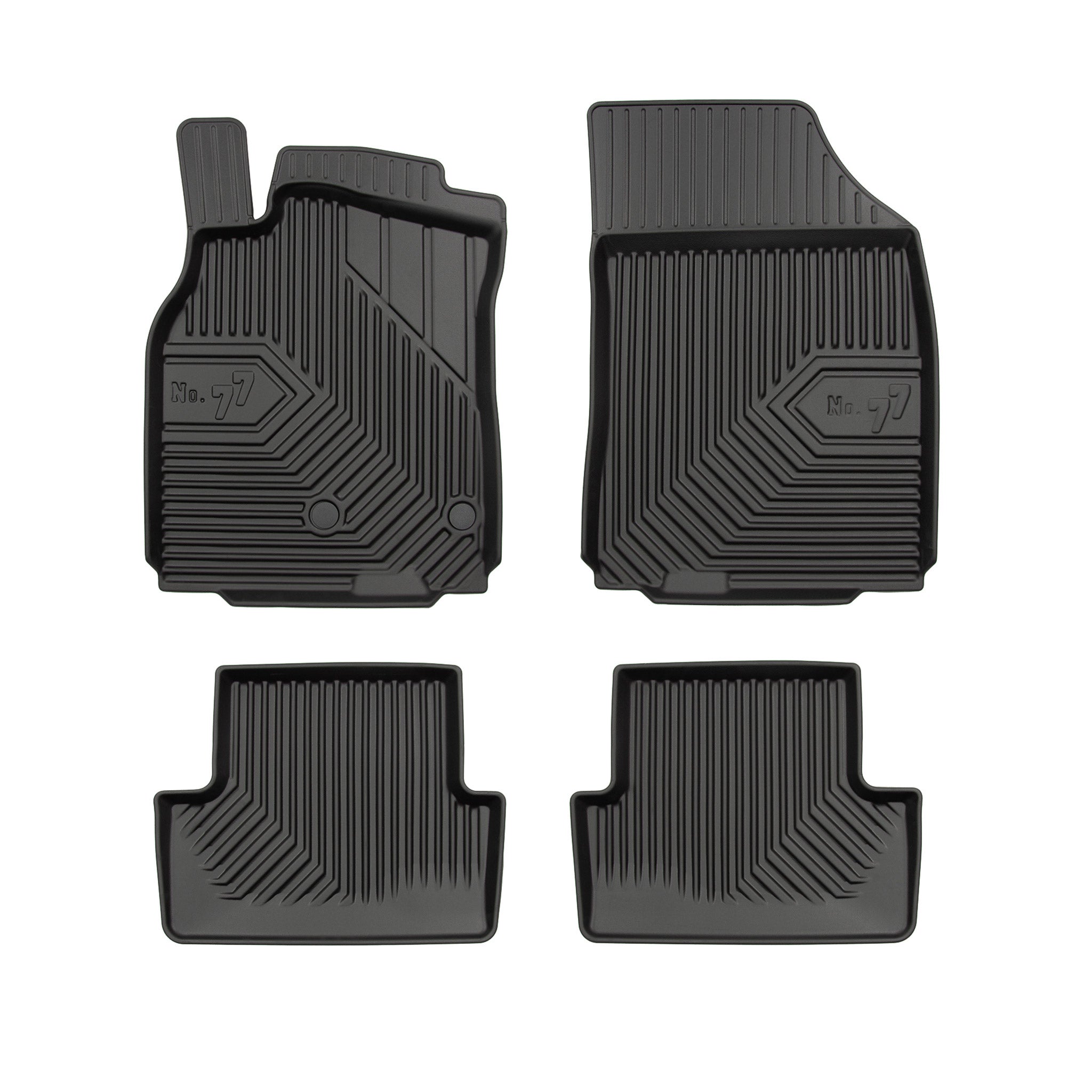 Tapis de Sol de Voiture pour Renault Megane III 2008-16 sauf Coupé TPE Noir 4Pcs