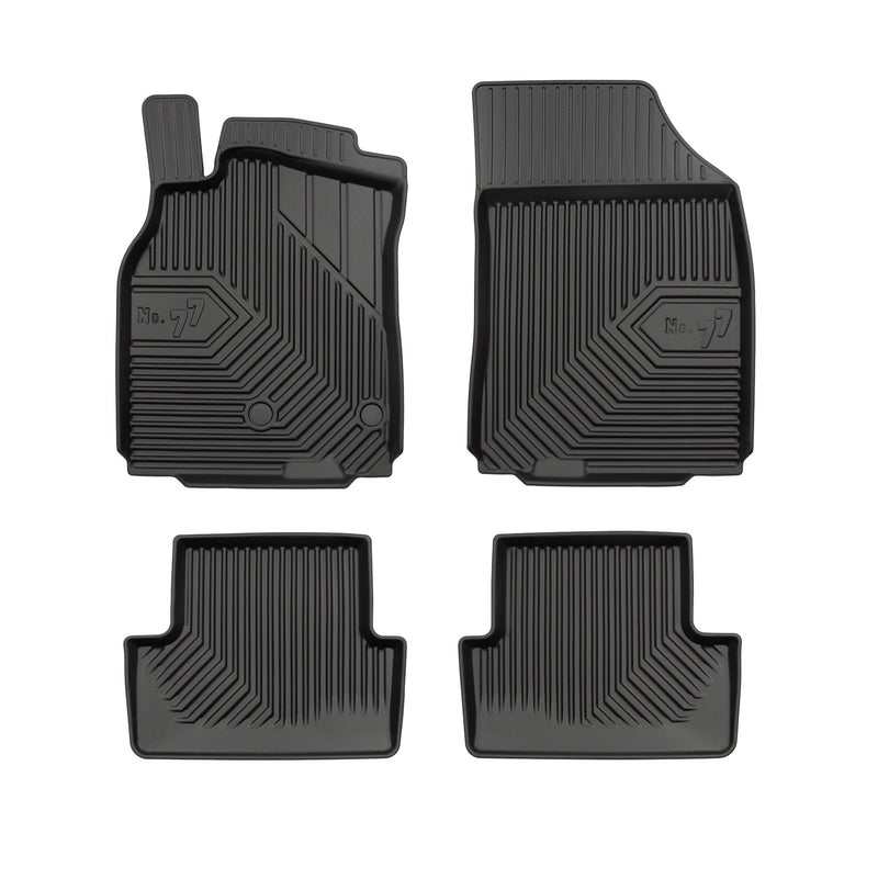 Tapis de Sol de Voiture pour Renault Megane III 2008-16 sauf Coupé TPE Noir 4Pcs