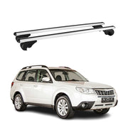 Barres de toit Transversales pour Subaru Forester III 2008-2013 Aluminium Argent