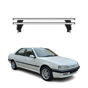Barres de toit transversales pour Peugeot 405 Berline 1995-1999 Alu Gris 2x