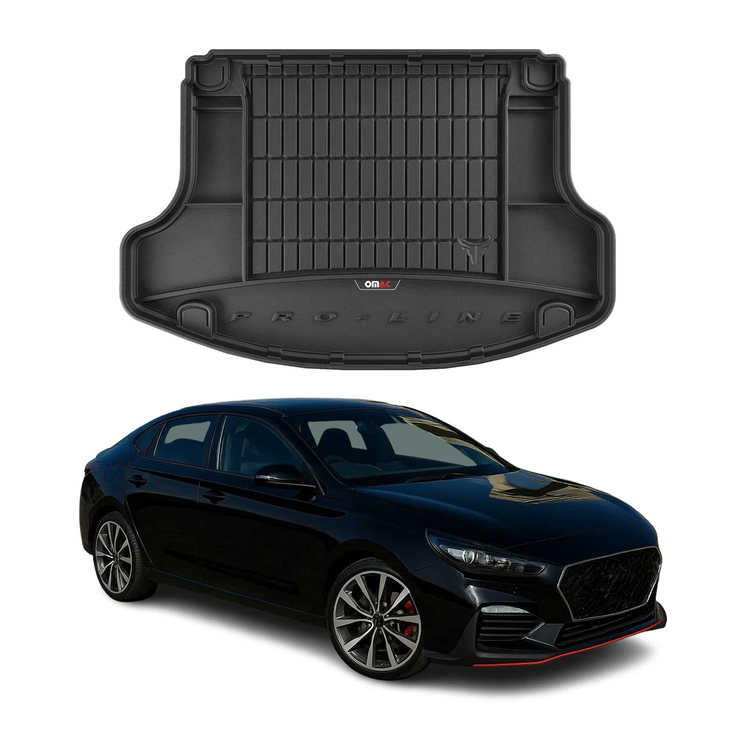 OMAC Tapis De Coffre Pour Hyundai i30 2017-2020 Premium TPE Noir