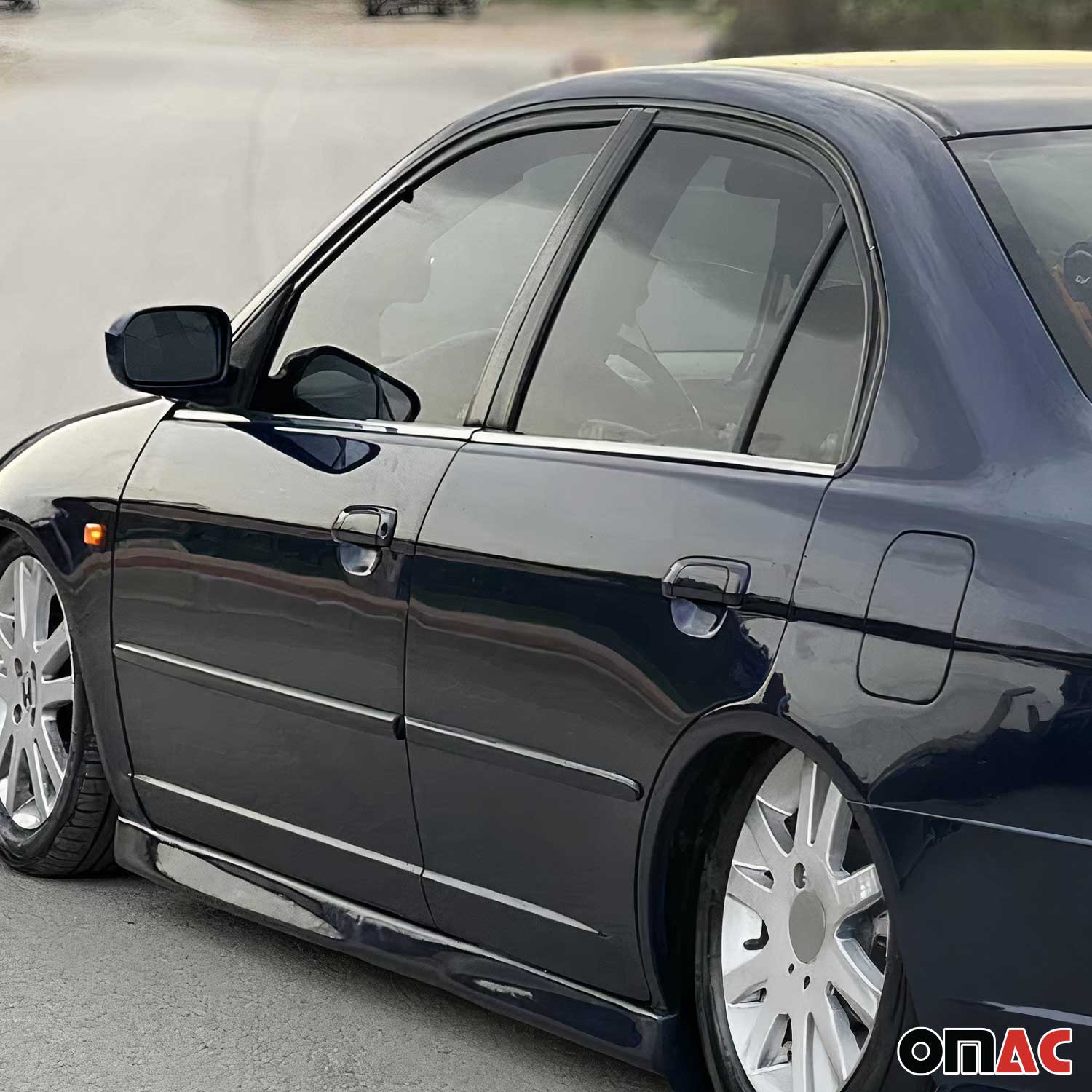 Garniture de Fenêtre pour Honda Civic Berline 2000-2005 Acier Inox 4Pcs