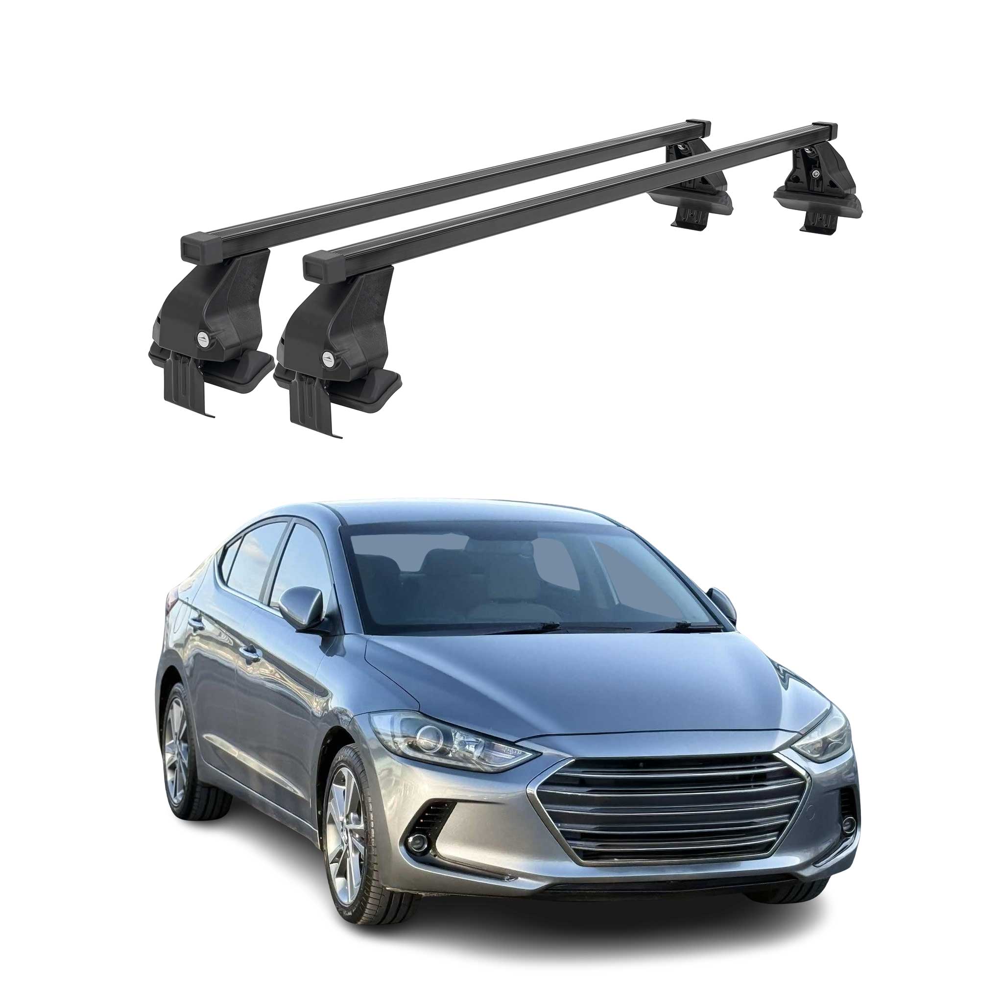 Barres Transversales Menabo pour Hyundai Elantra VI 2017-2020 Noir