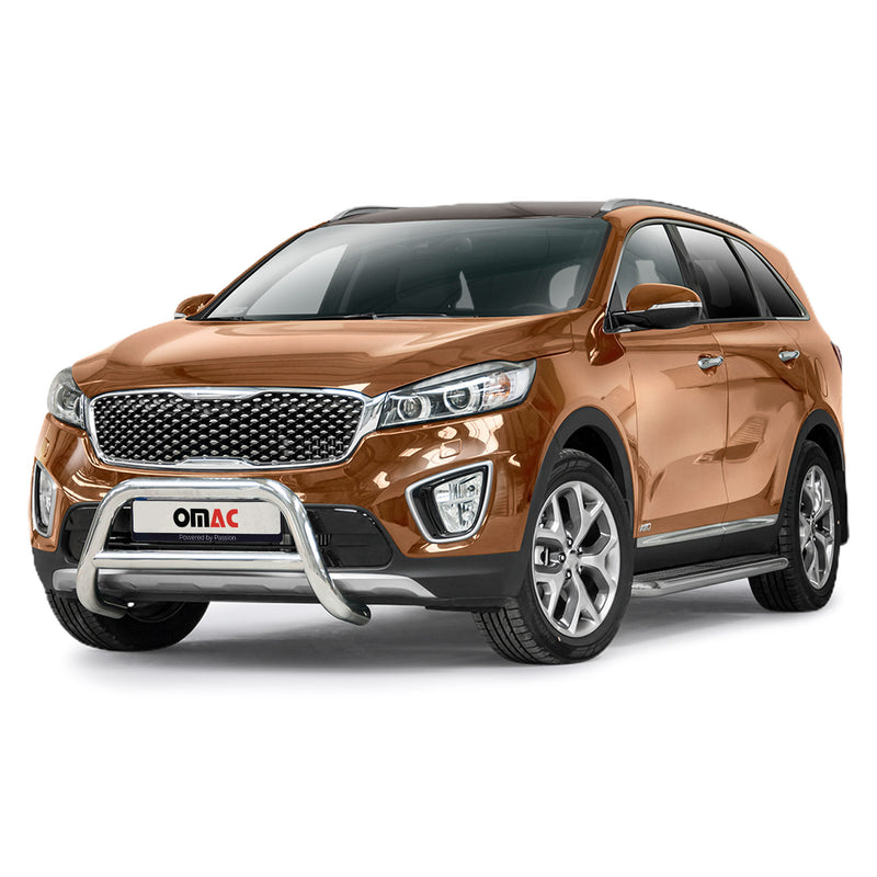 Pare-Buffle Avant Pour Kia Sorento 2015-2018 Acier Inoxy Argent