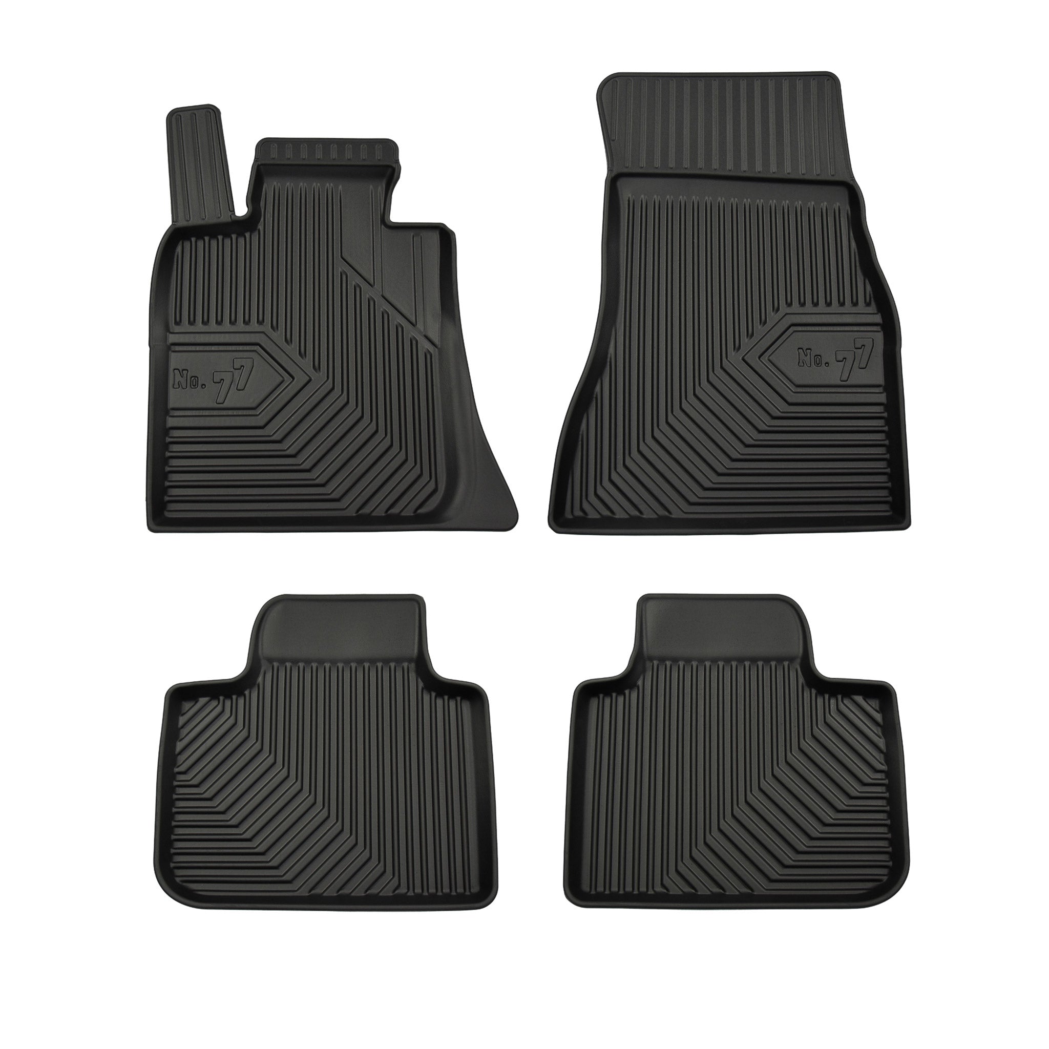 Tapis de Sol de Voiture pour BMW Série 6 Gran Turismo G32 2017-23 TPE Noir 4Pcs