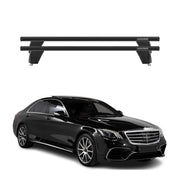 Menabo Barres de toit Transversales pour Mercedes S W222 2014-2020 Alu Noir ABE