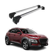 Barres De Toit Transversales pour Hyundai Kona 2018-2023 Aluminium Gris ABE