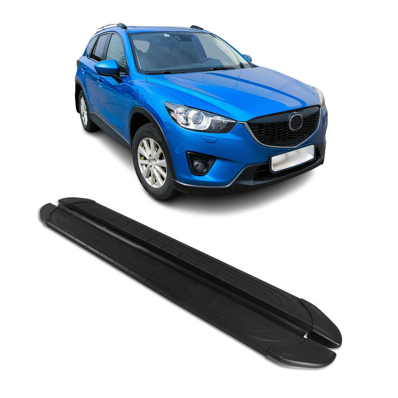 Marchepieds Latéraux pédale pour Mazda CX-5 2012-2017 2Pcs Aluminium Noir