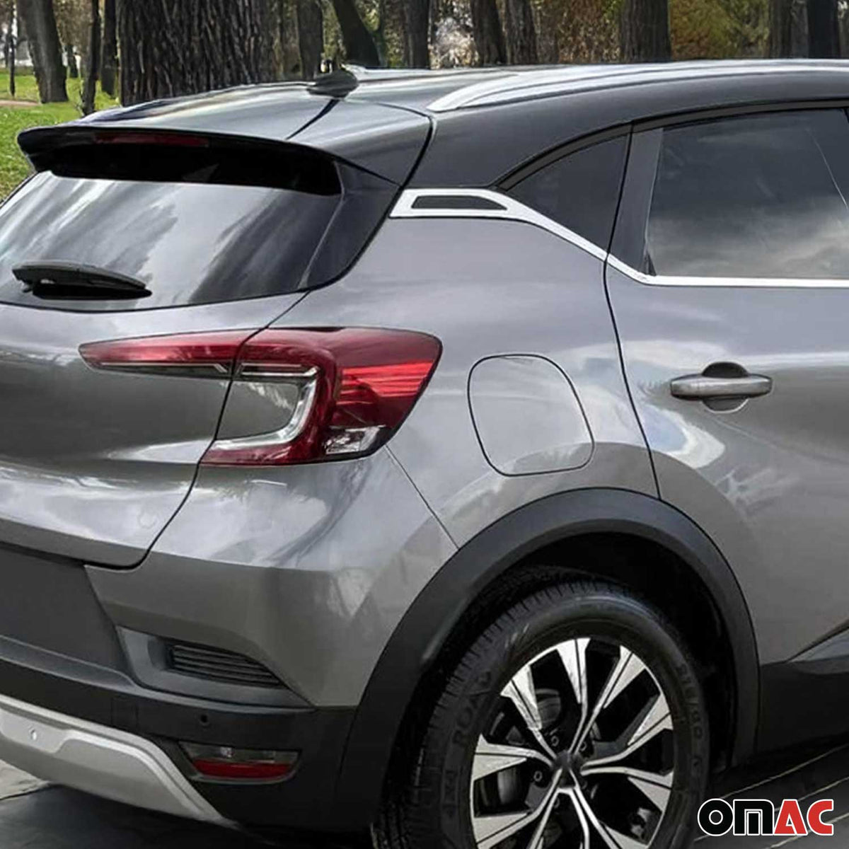 Baguettes pour contour Latérales pour Renault Captur 2 2019-2026 Inox Chromé 8x