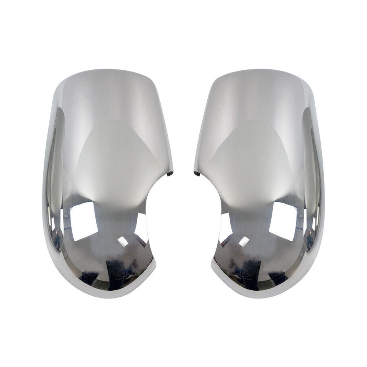 Coques de Rétroviseurs pour Ford Transit 2000-2014 en Acier Chromé Argent