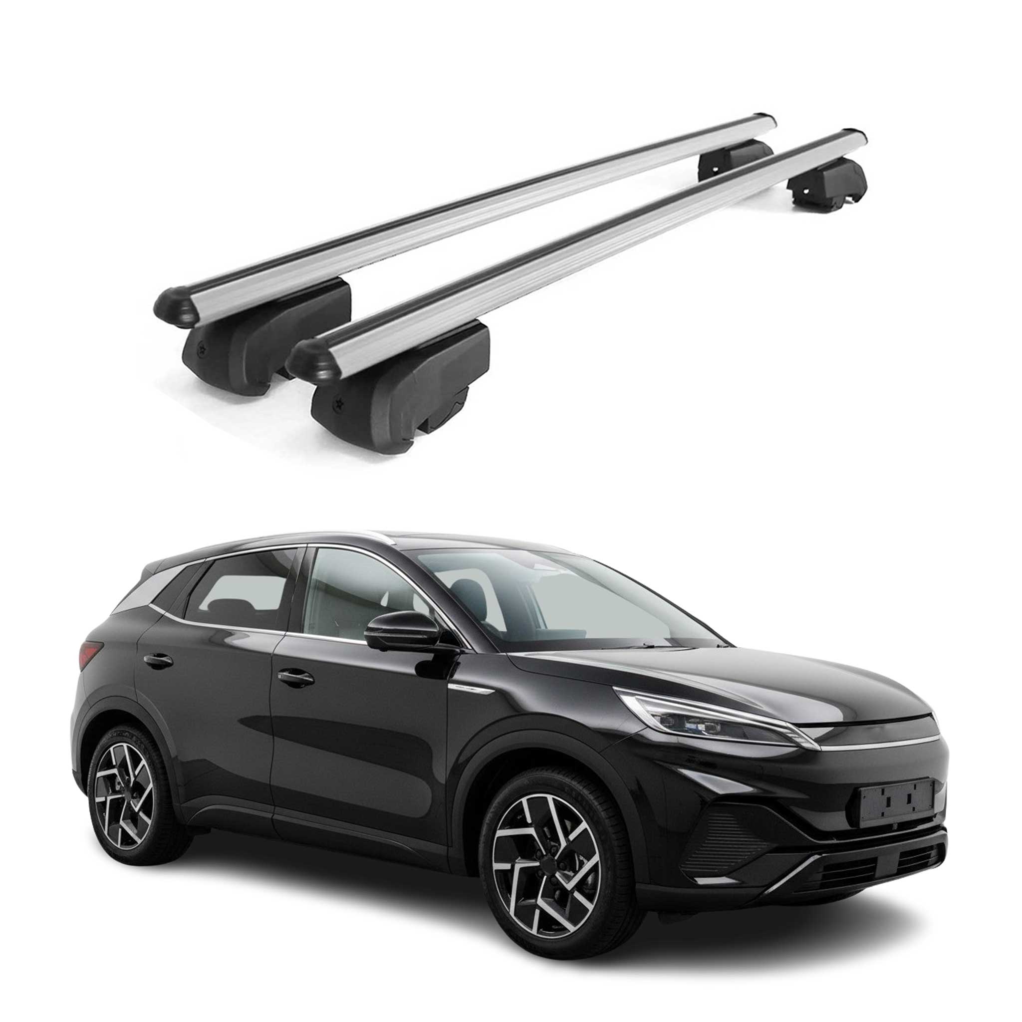 Barres de toit Transversales pour BYD Atto 3 2022-2026 Aluminium Gris 2Pcs