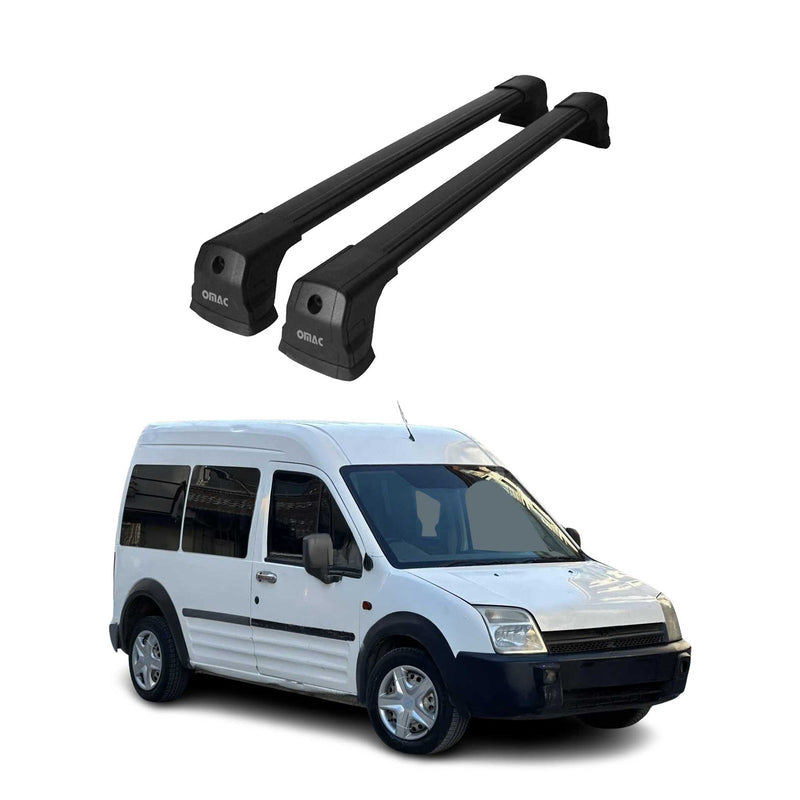 Barres De Toit Transversales pour Ford Transit Connect 2010-2013 Alu Noir 2Pcs