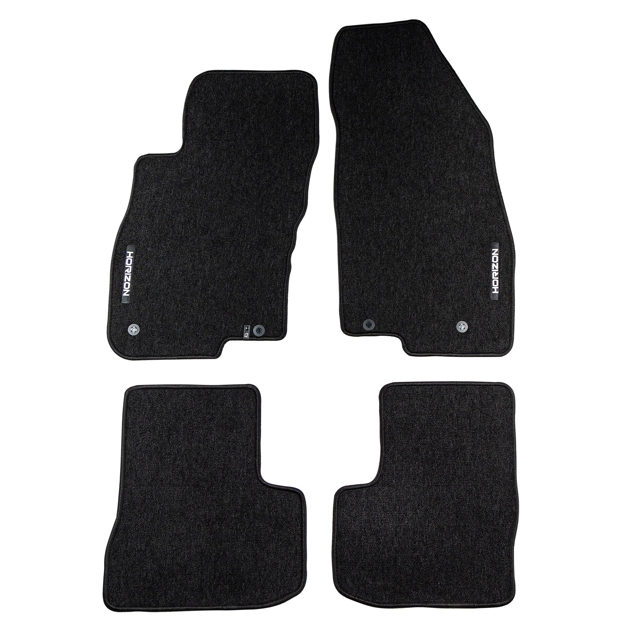 Tapis de Sol de Voiture pour Fiat Grande Punto 2005-2012 Velours Noir 4Pcs