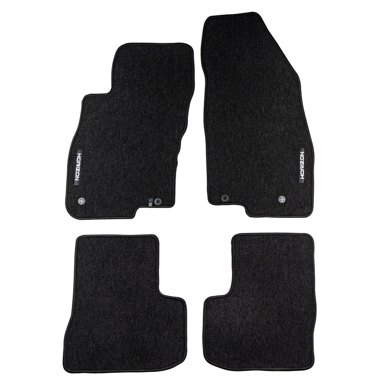 Tapis de Sol de Voiture pour Fiat Grande Punto 2005-2012 Velours Noir 4Pcs