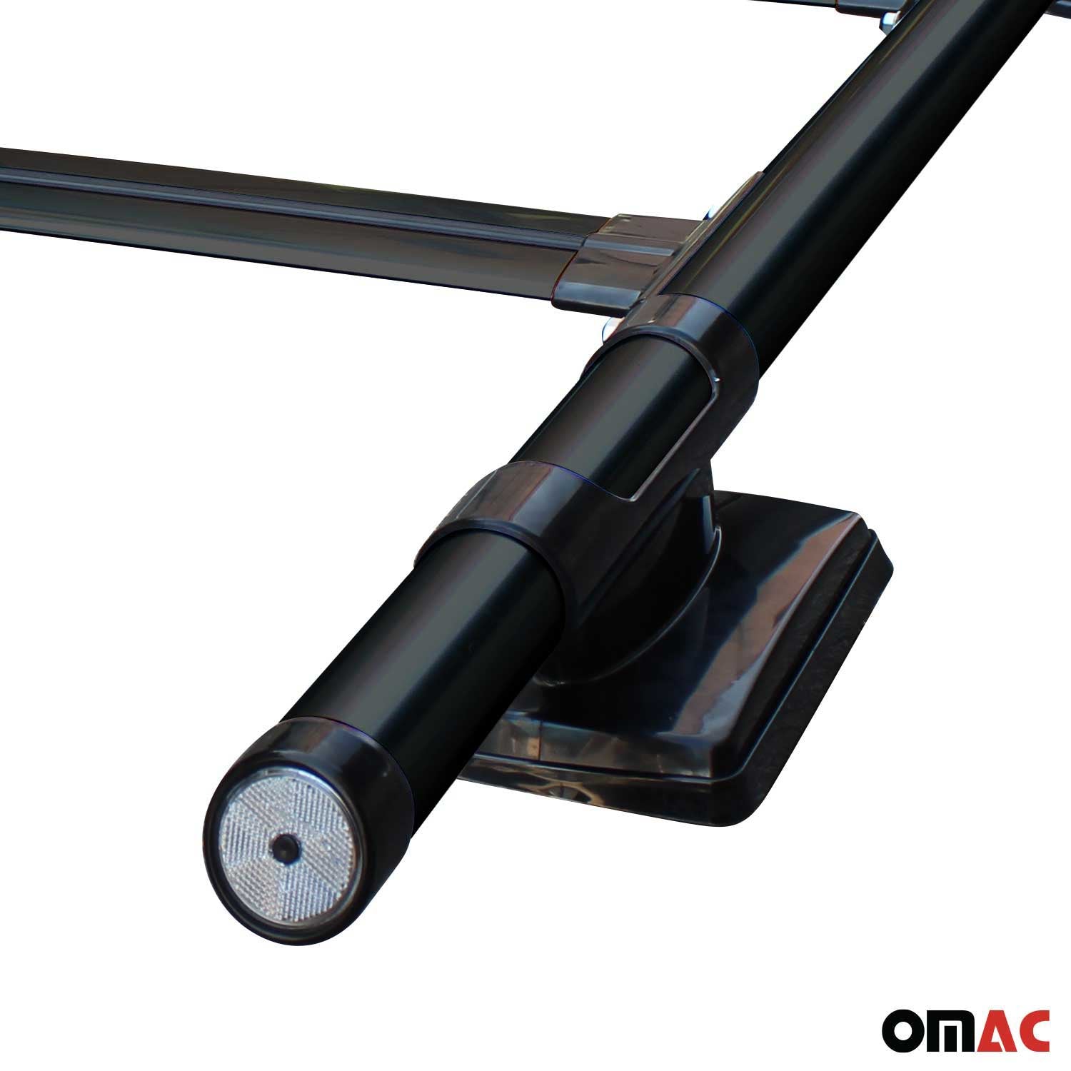 KIT Barres de toit trans+long pour Ford Ranger T6 2012-2022 DoubleCab Alu Noir