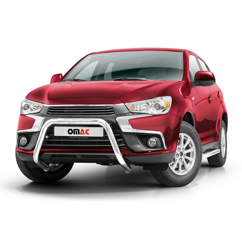 Pare-Buffle Avant Pour Mitsubishi ASX 2017-2021 en Acier Argent