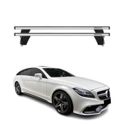 Menabo Barres de toit Transversales pour Mercedes CLS X218 2012-2014 Alu Gris