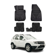Tapis de sol pour Dacia Duster 1 2013-2015 Noir 3D en TPE 4Pcs