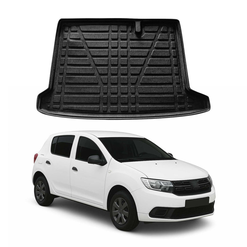 Tapis de Coffre pour Dacia Sandero 2012-2020 HB en TPE Noir
