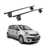 Barres de toit transversales acier pour Nissan Note I 2006-2013 TÜV Noir 2Pcs