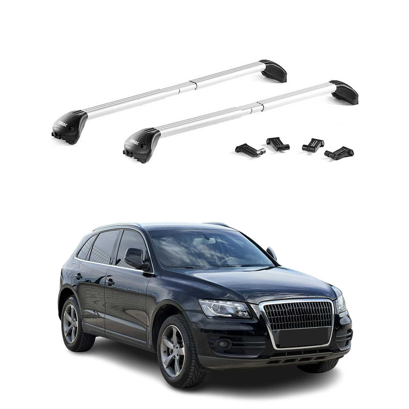 Barres de toit transversales pour Audi Q5 8R FY 2008-2025 Alu Gris 2x ABE