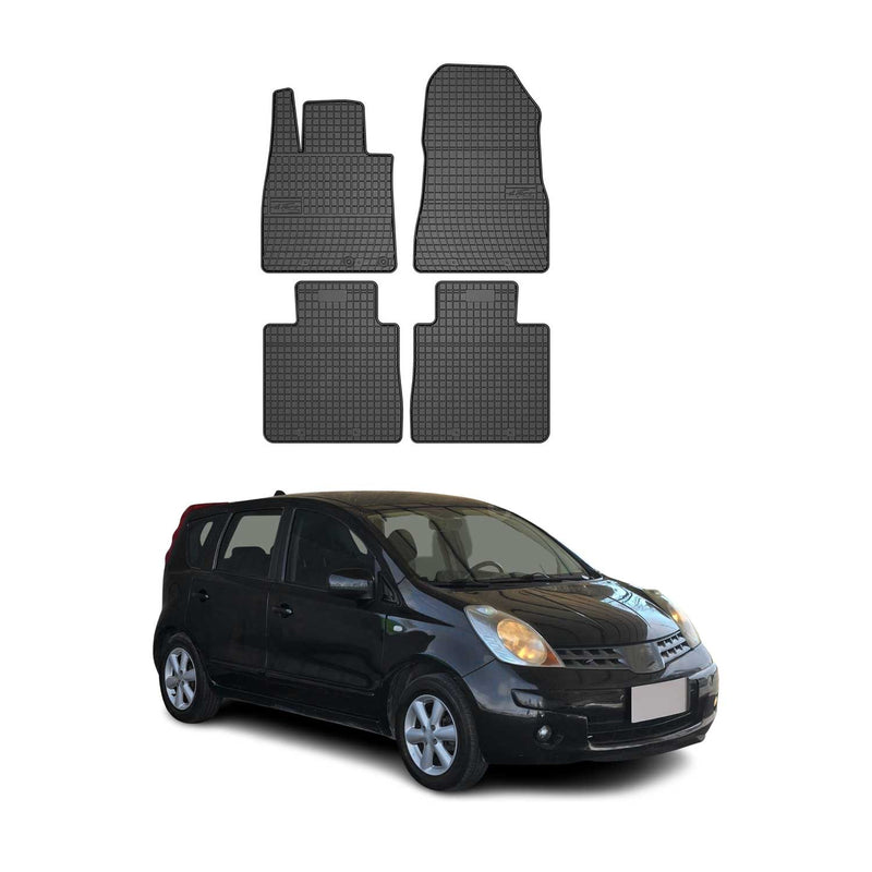 Tapis de Sol pour Nissan Note 2012-2016 Caoutchouc Noir