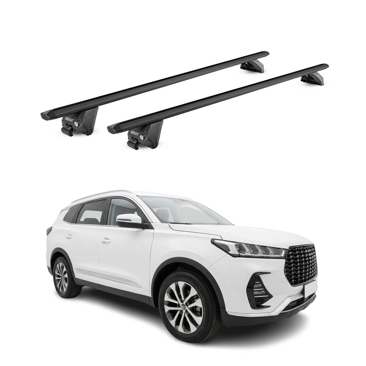 Barres de toit transversales pour DR 7.0 2025-2026 Alu Noir 2 pièces ABE